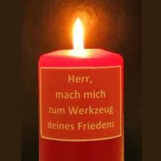 Kerze mit Text