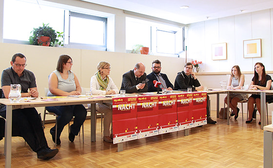 V. l.: Helmut Eder, Michaela Haunold, Angelika Stummer, Gerold Lehner, Daniel Neuböck, Tim Strasser, Sandra Hötzeneder und Tanja Mittermair