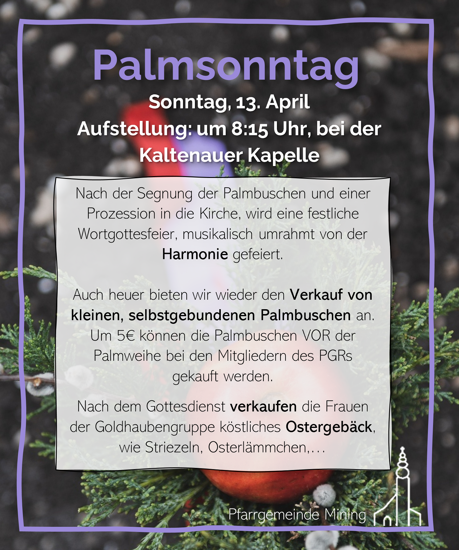 Palmsonntag in Mining